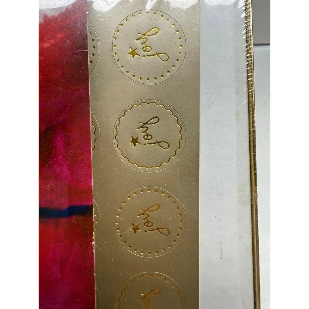 Hallmark Seasons Deluxe Boxed Christmas Cards 40 Count Santa Claus Gold Seals